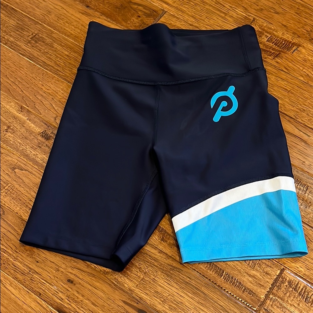 Peloton Navy and Blue Athletic Shorts